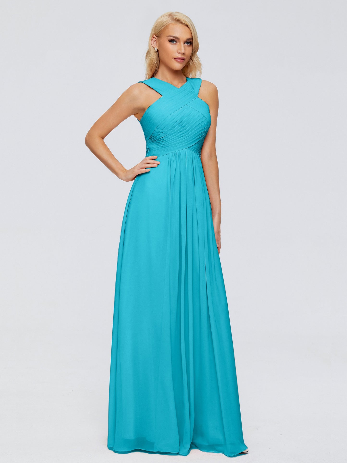Aliyah A-line Straps Chiffon Bridesmaid Dresses