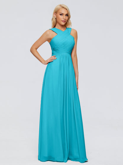 Aliyah A-line Straps Chiffon Bridesmaid Dresses