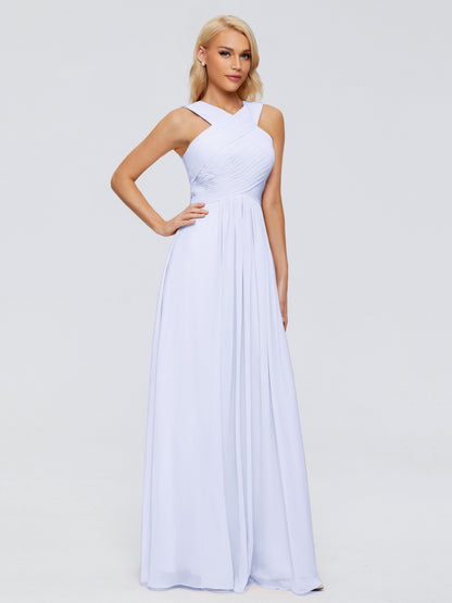 Aliyah A-line Straps Chiffon Bridesmaid Dresses