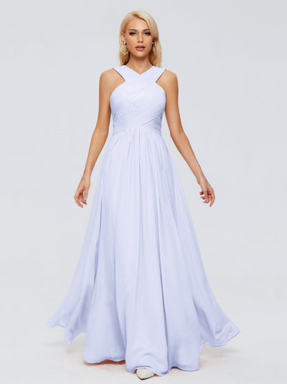 Aliyah A-line Straps Chiffon Bridesmaid Dresses