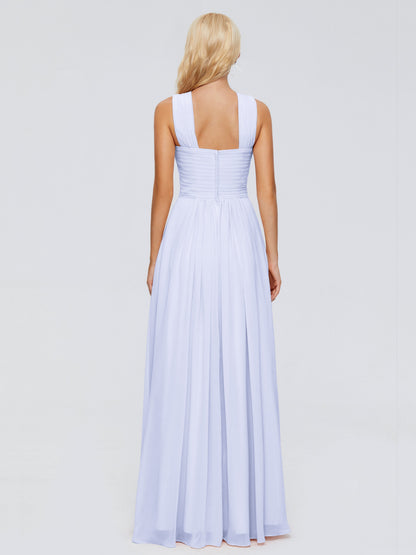 Aliyah A-line Straps Chiffon Bridesmaid Dresses