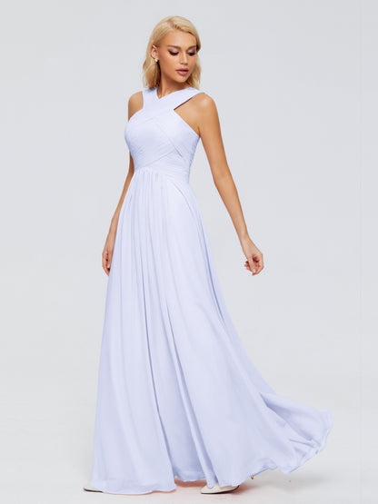Aliyah A-line Straps Chiffon Bridesmaid Dresses