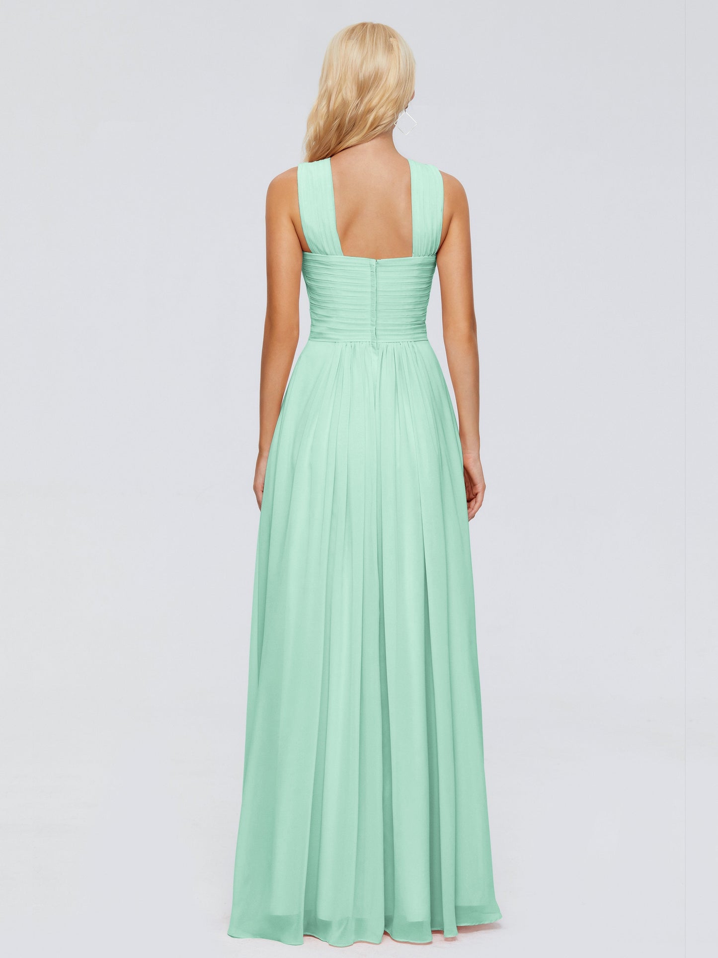 Aliyah A-line Straps Chiffon Bridesmaid Dresses
