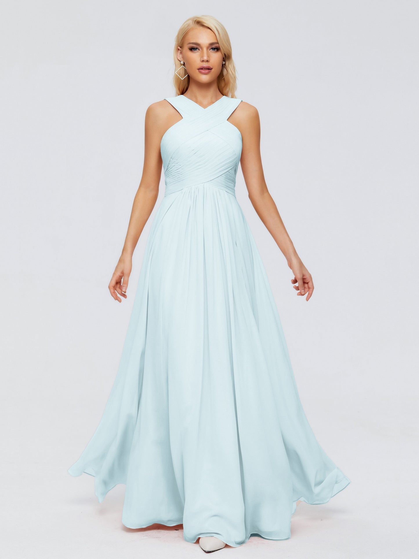 Aliyah A-line Straps Chiffon Bridesmaid Dresses