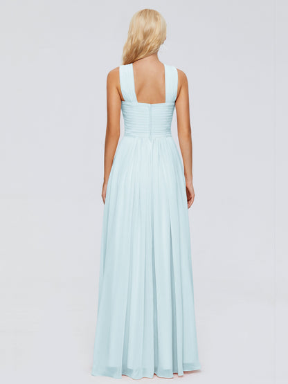Aliyah A-line Straps Chiffon Bridesmaid Dresses