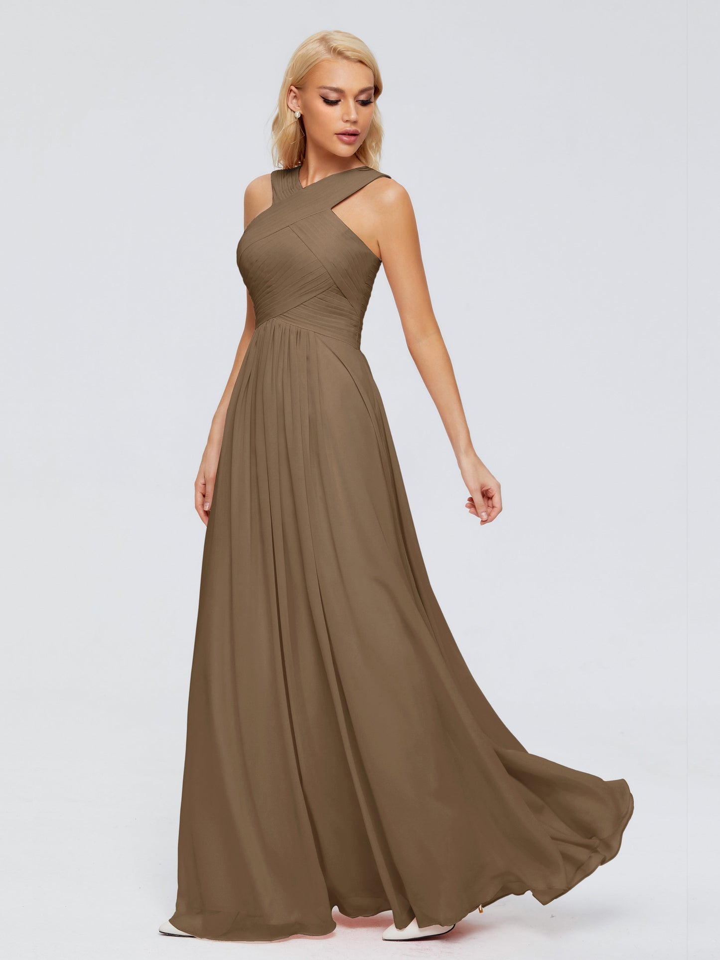 Aliyah A-line Straps Chiffon Bridesmaid Dresses