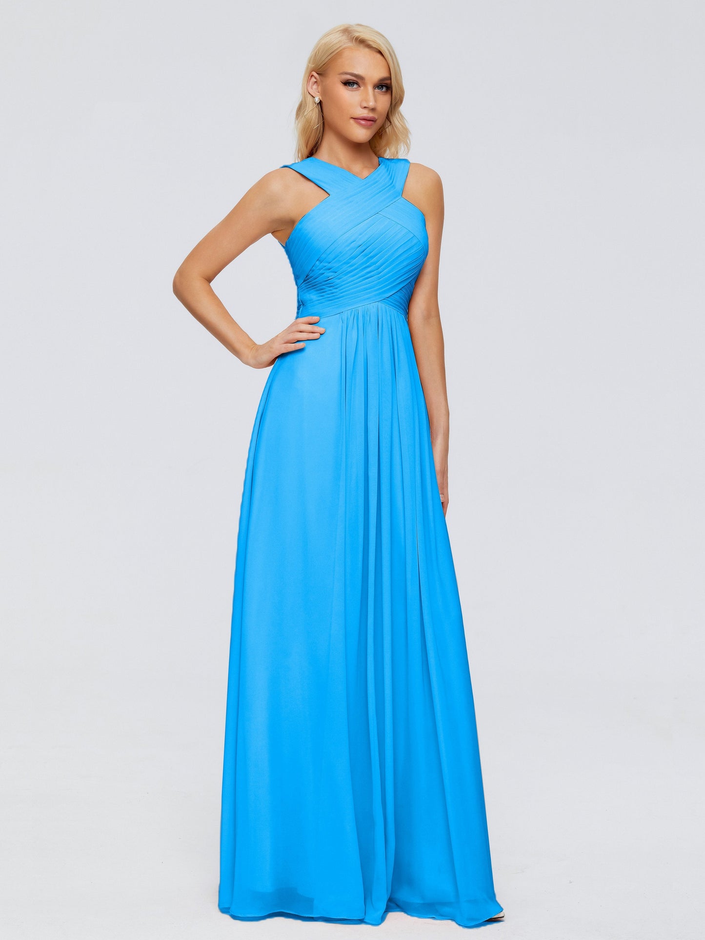 Aliyah A-line Straps Chiffon Bridesmaid Dresses