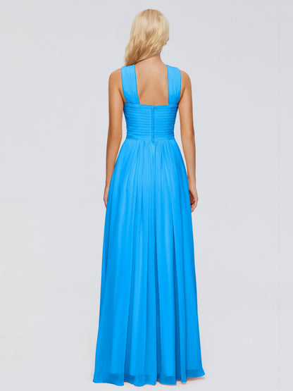 Aliyah A-line Straps Chiffon Bridesmaid Dresses