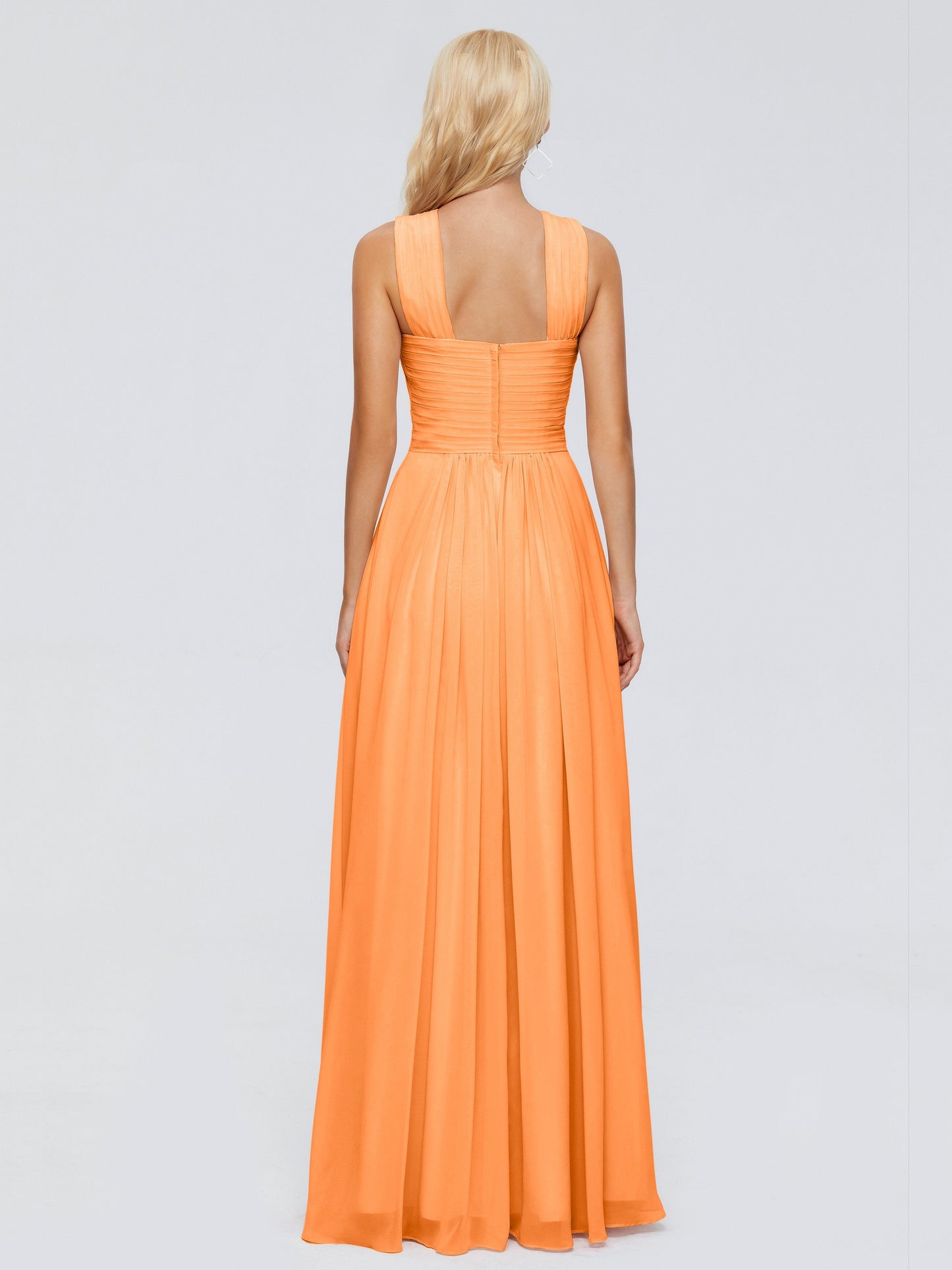 Aliyah A-line Straps Chiffon Bridesmaid Dresses
