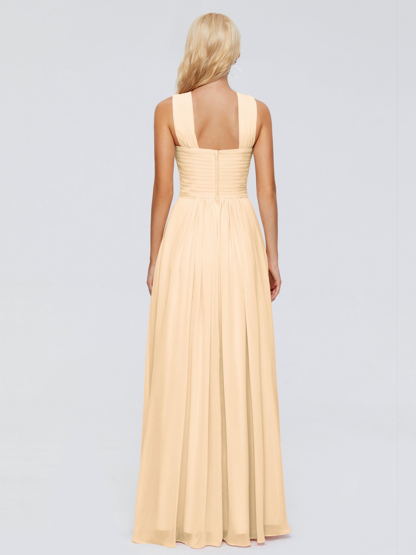 Aliyah A-line Straps Chiffon Bridesmaid Dresses