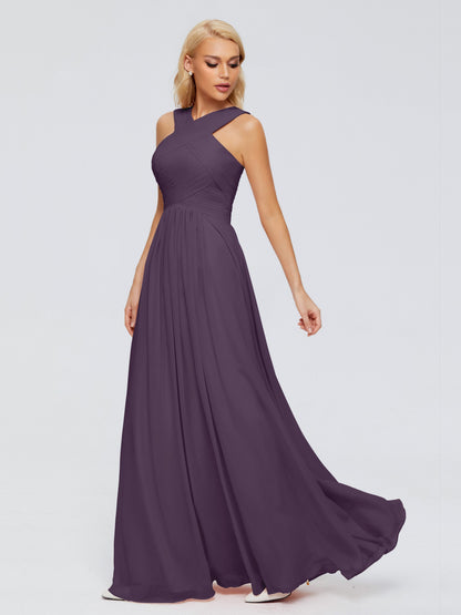 Aliyah A-line Straps Chiffon Bridesmaid Dresses