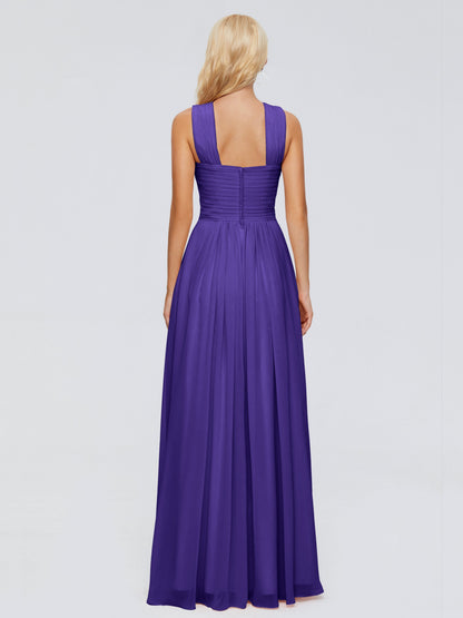 Aliyah A-line Straps Chiffon Bridesmaid Dresses