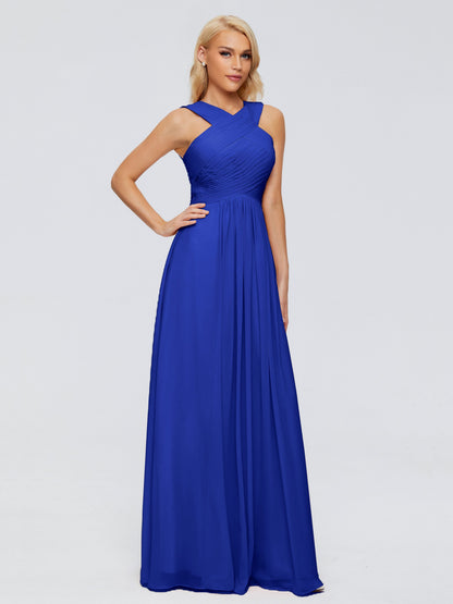 Aliyah A-line Straps Chiffon Bridesmaid Dresses