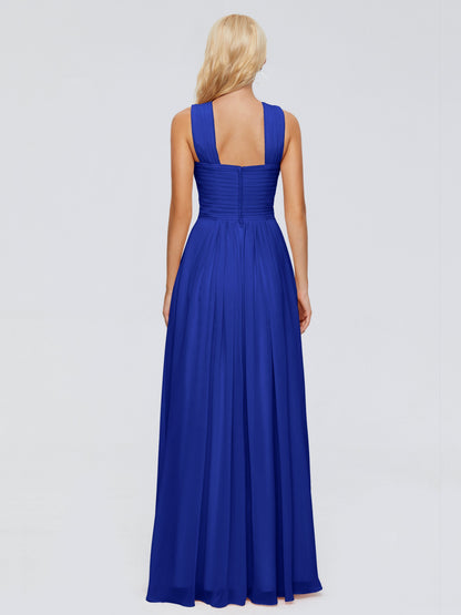 Aliyah A-line Straps Chiffon Bridesmaid Dresses