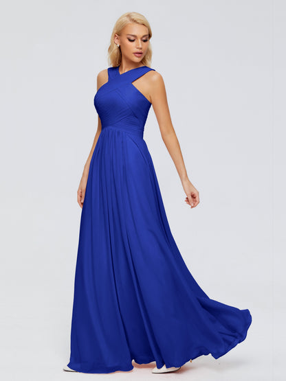 Aliyah A-line Straps Chiffon Bridesmaid Dresses