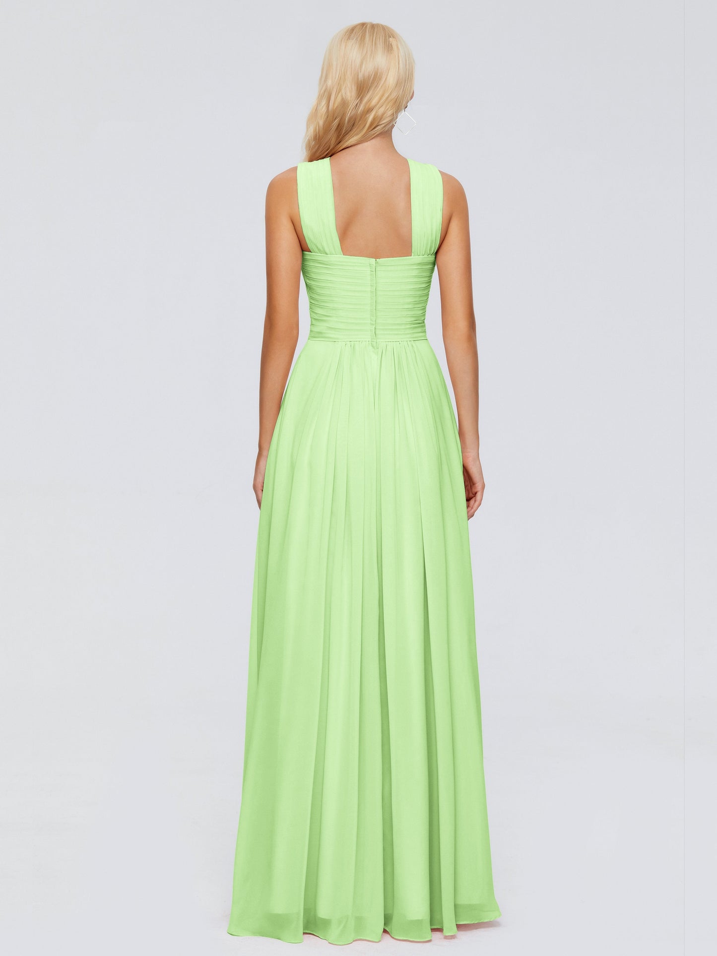 Aliyah A-line Straps Chiffon Bridesmaid Dresses