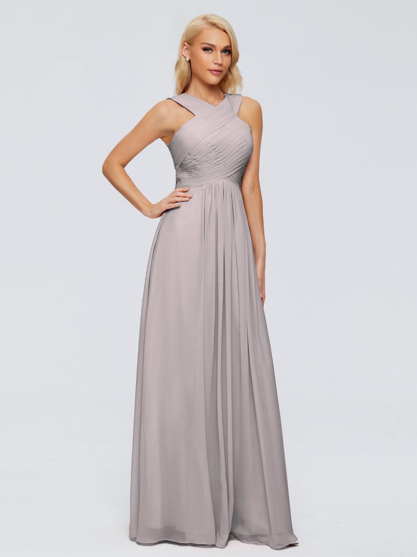 Aliyah A-line Straps Chiffon Bridesmaid Dresses