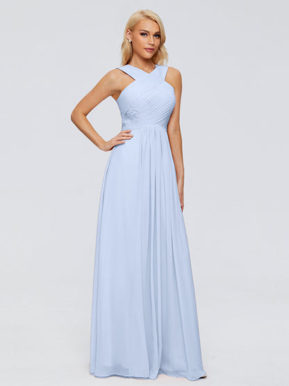 Aliyah A-line Straps Chiffon Bridesmaid Dresses