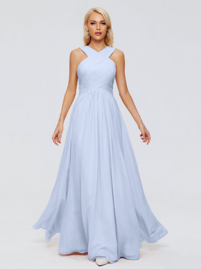 Aliyah A-line Straps Chiffon Bridesmaid Dresses