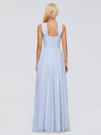 Aliyah A-line Straps Chiffon Bridesmaid Dresses