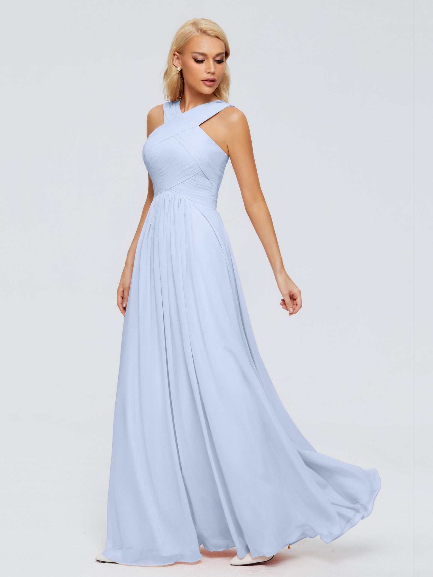 Aliyah A-line Straps Chiffon Bridesmaid Dresses
