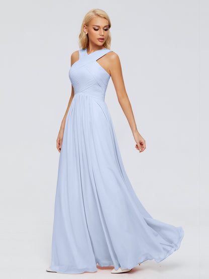 Aliyah A-line Straps Chiffon Bridesmaid Dresses