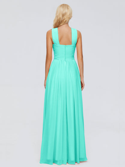 Aliyah A-line Straps Chiffon Bridesmaid Dresses