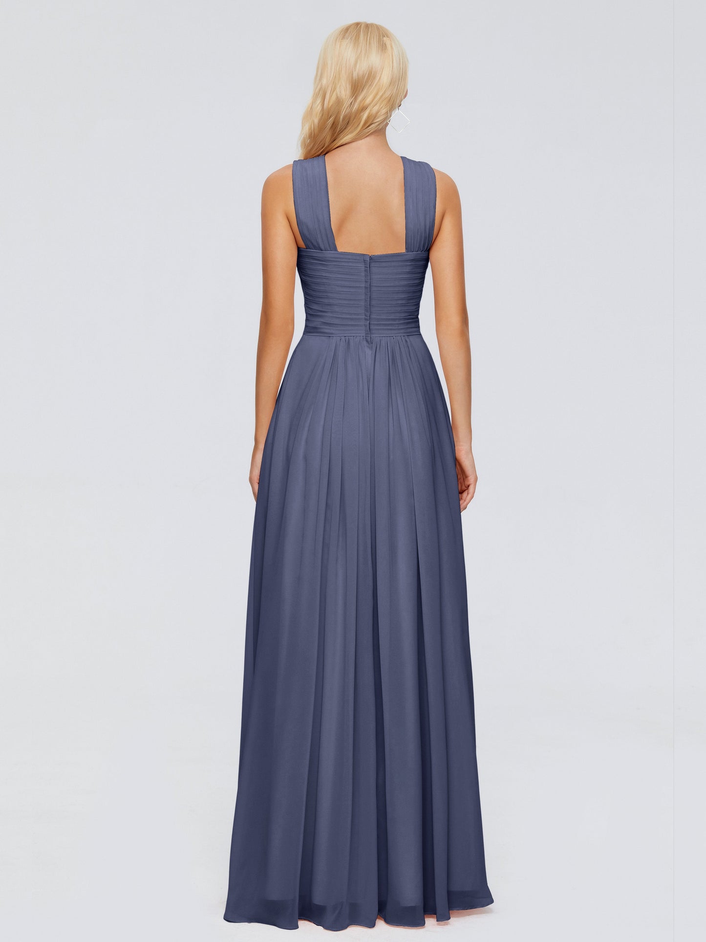 Aliyah A-line Straps Chiffon Bridesmaid Dresses