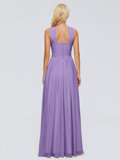 Aliyah A-line Straps Chiffon Bridesmaid Dresses