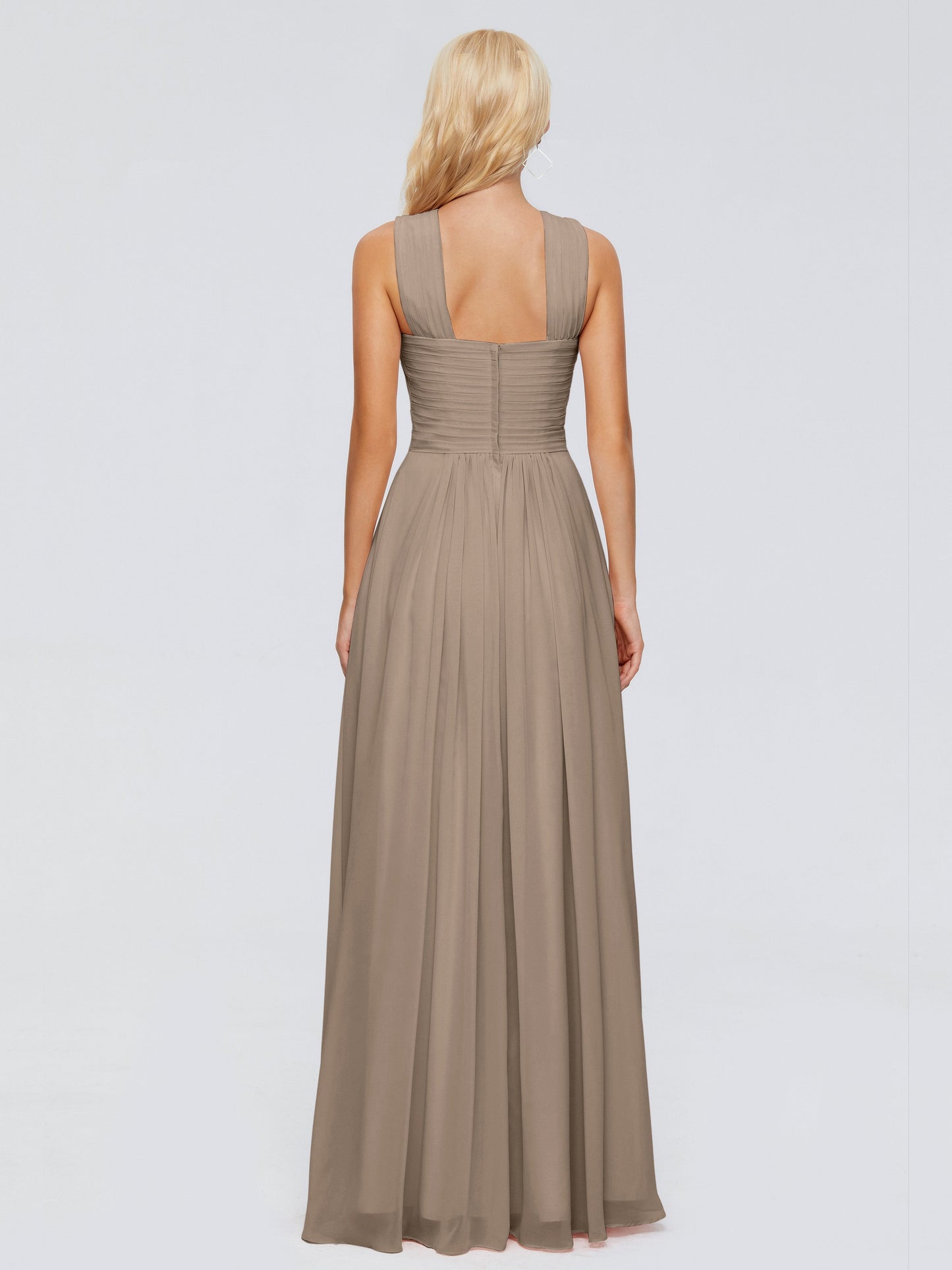 Aliyah A-line Straps Chiffon Bridesmaid Dresses