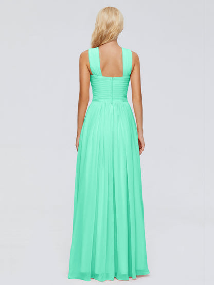 Aliyah A-line Straps Chiffon Bridesmaid Dresses