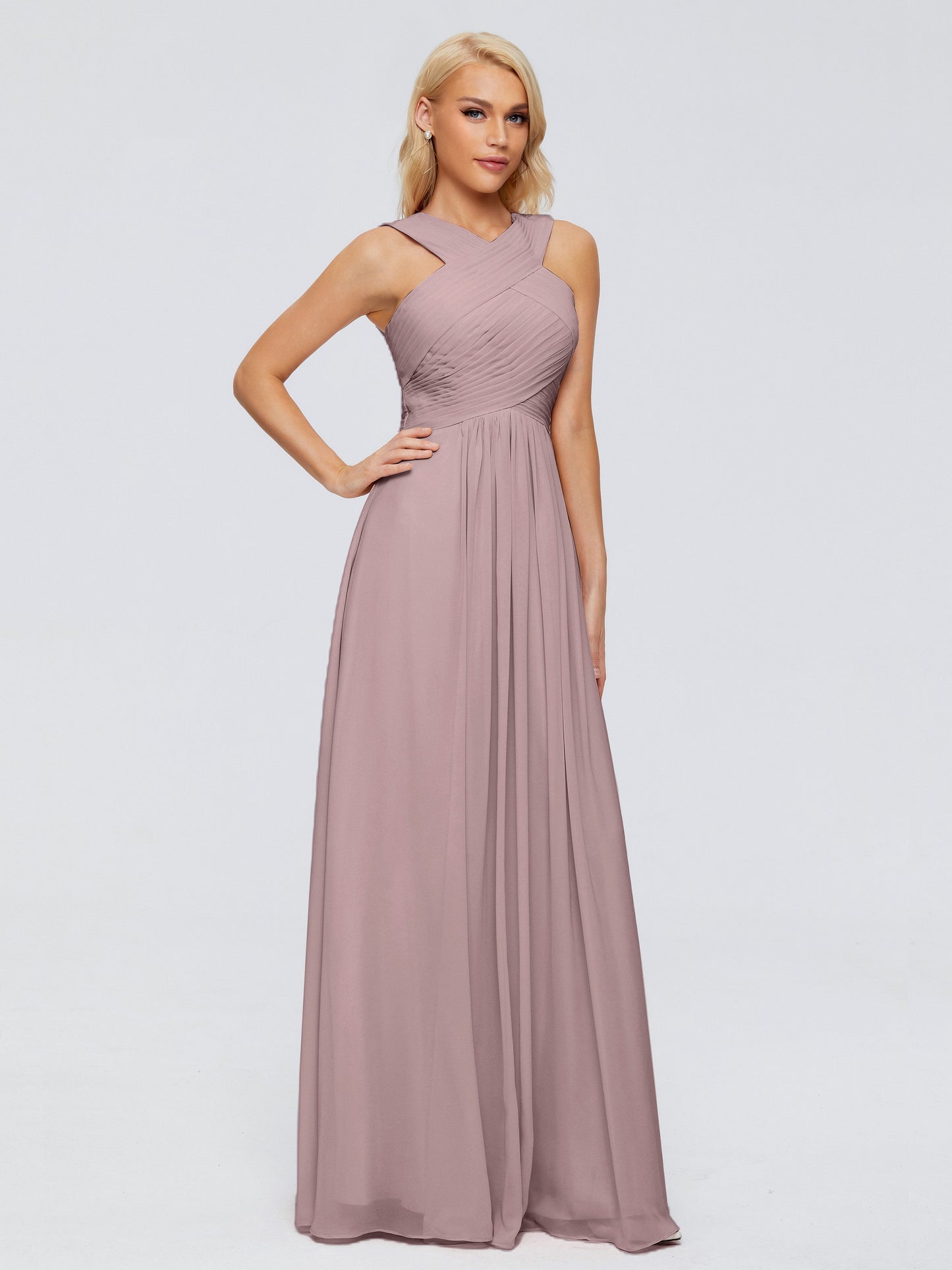 Aliyah A-line Straps Chiffon Bridesmaid Dresses