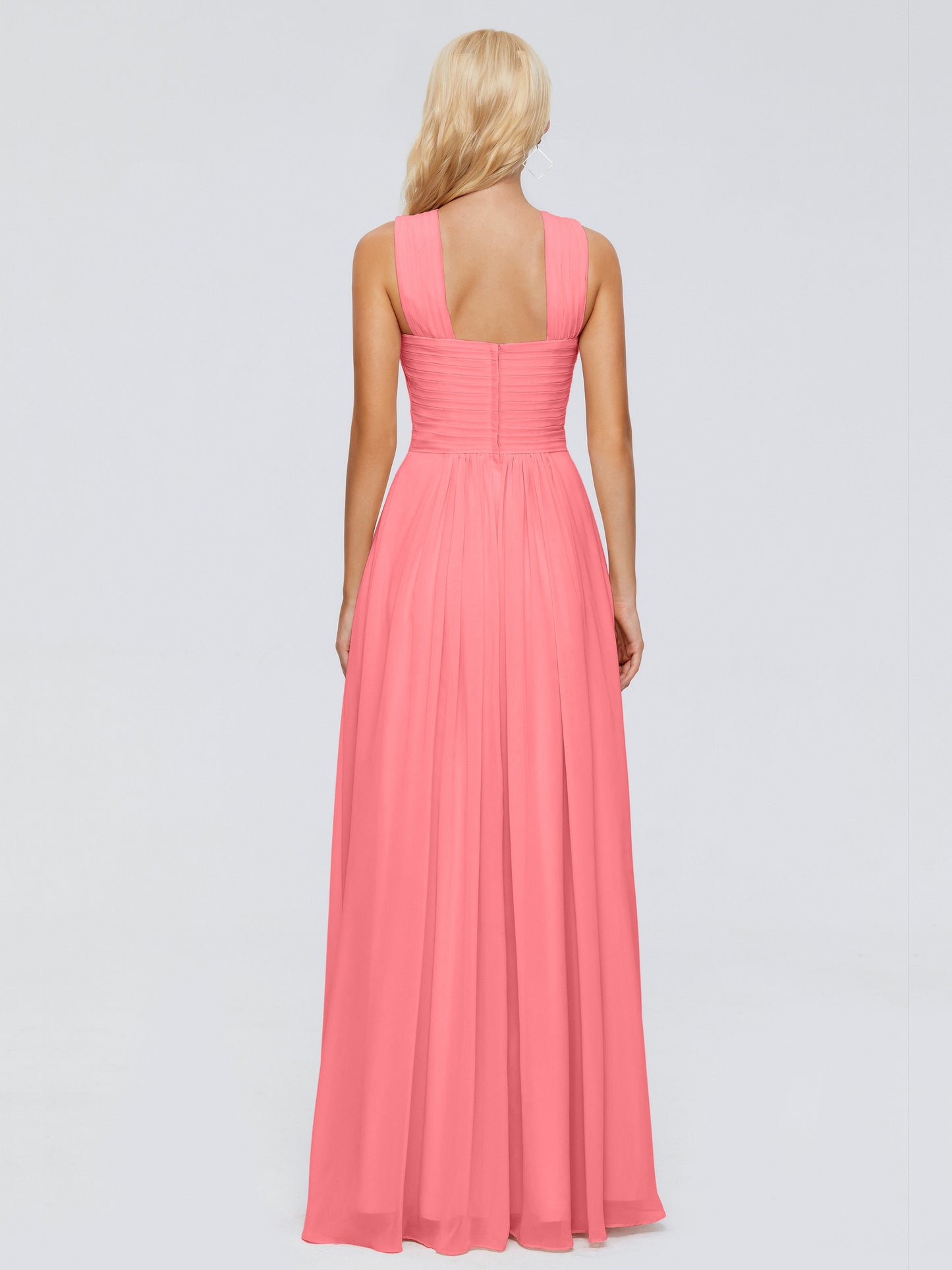 Aliyah A-line Straps Chiffon Bridesmaid Dresses