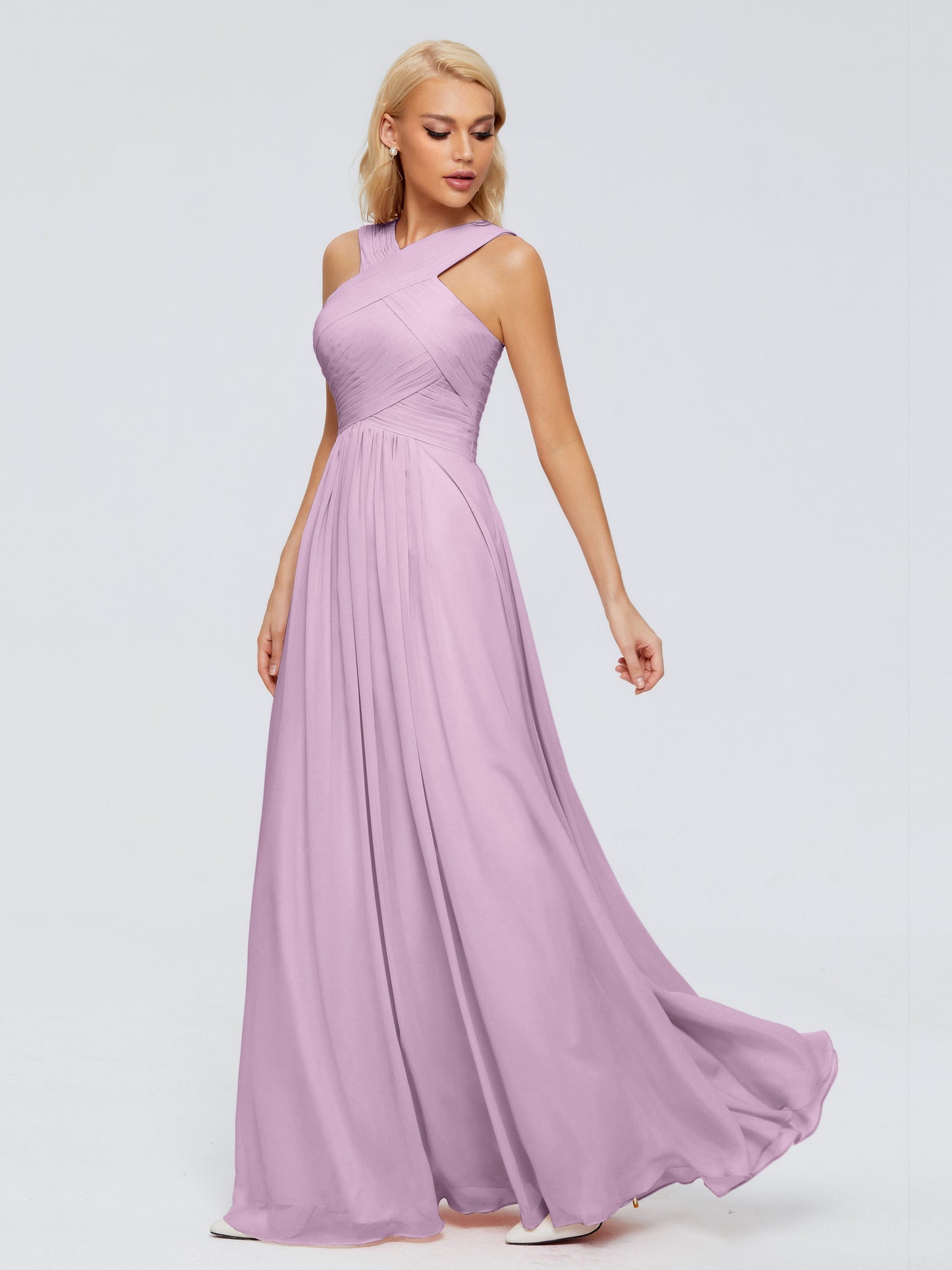 Aliyah A-line Straps Chiffon Bridesmaid Dresses