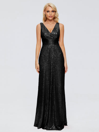 Alyssa Straps V-back Sequins Bridesmaid Dress