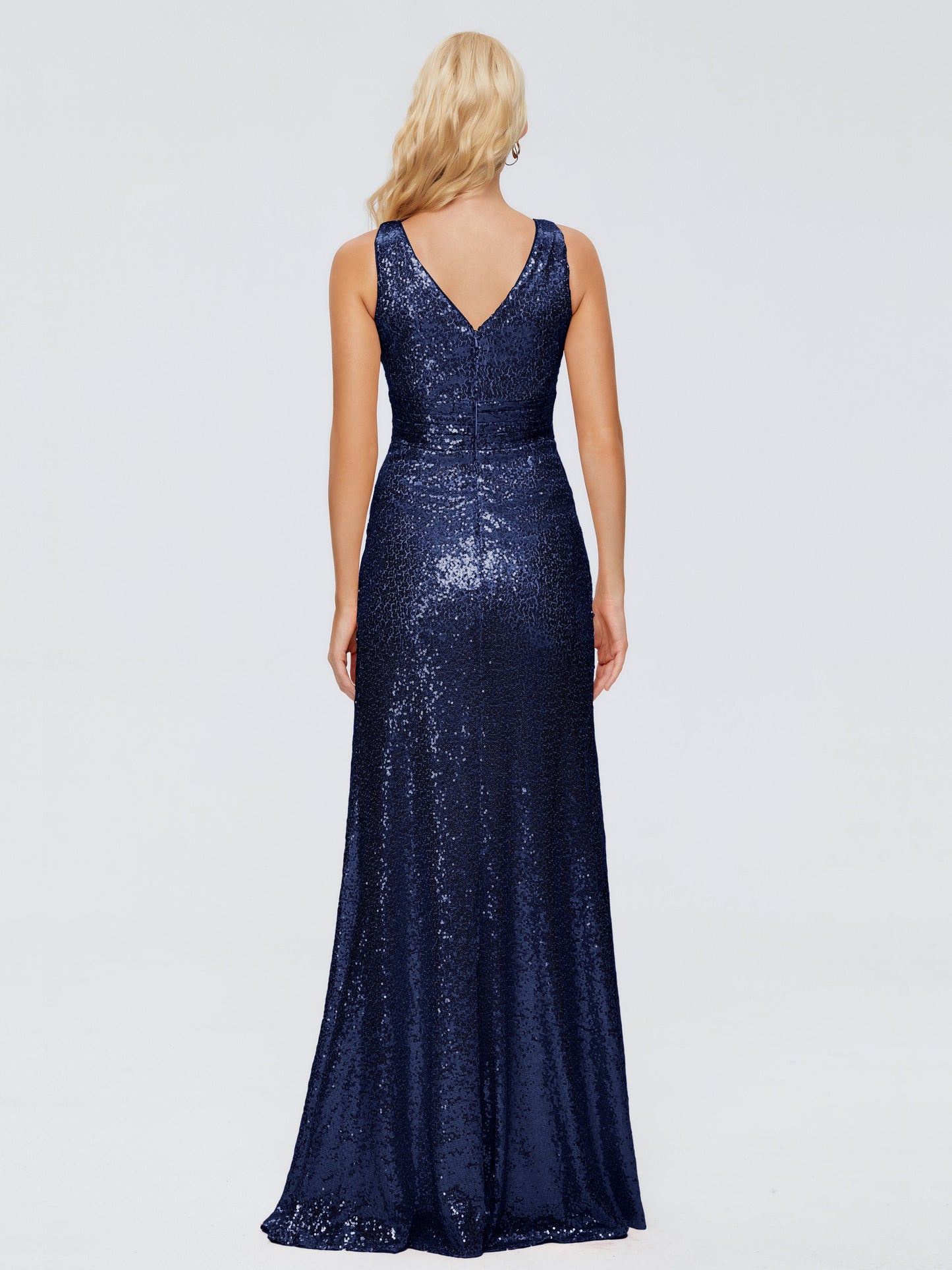Alyssa Straps V-back Sequins Bridesmaid Dress