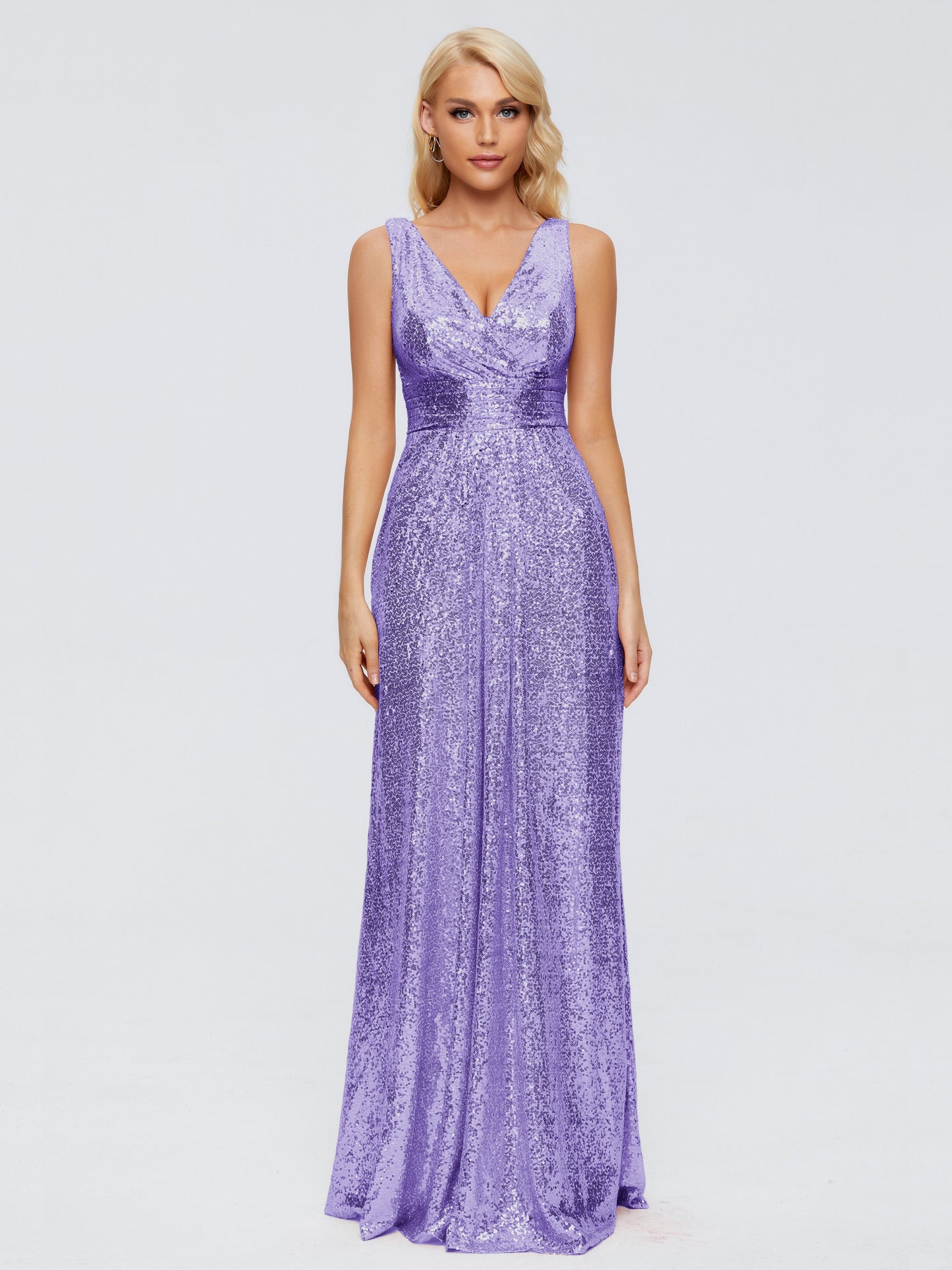 Alyssa Straps V-back Sequins Bridesmaid Dress
