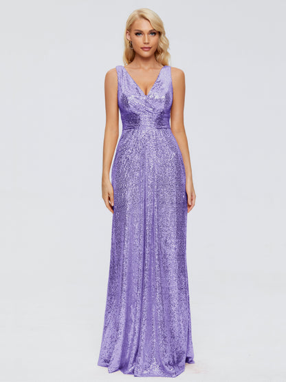 Alyssa Straps V-back Sequins Bridesmaid Dress