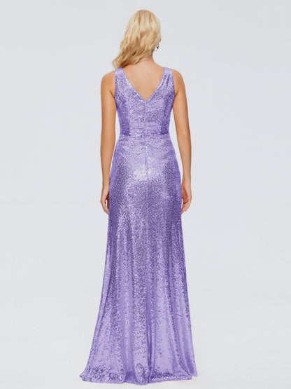 Alyssa Straps V-back Sequins Bridesmaid Dress