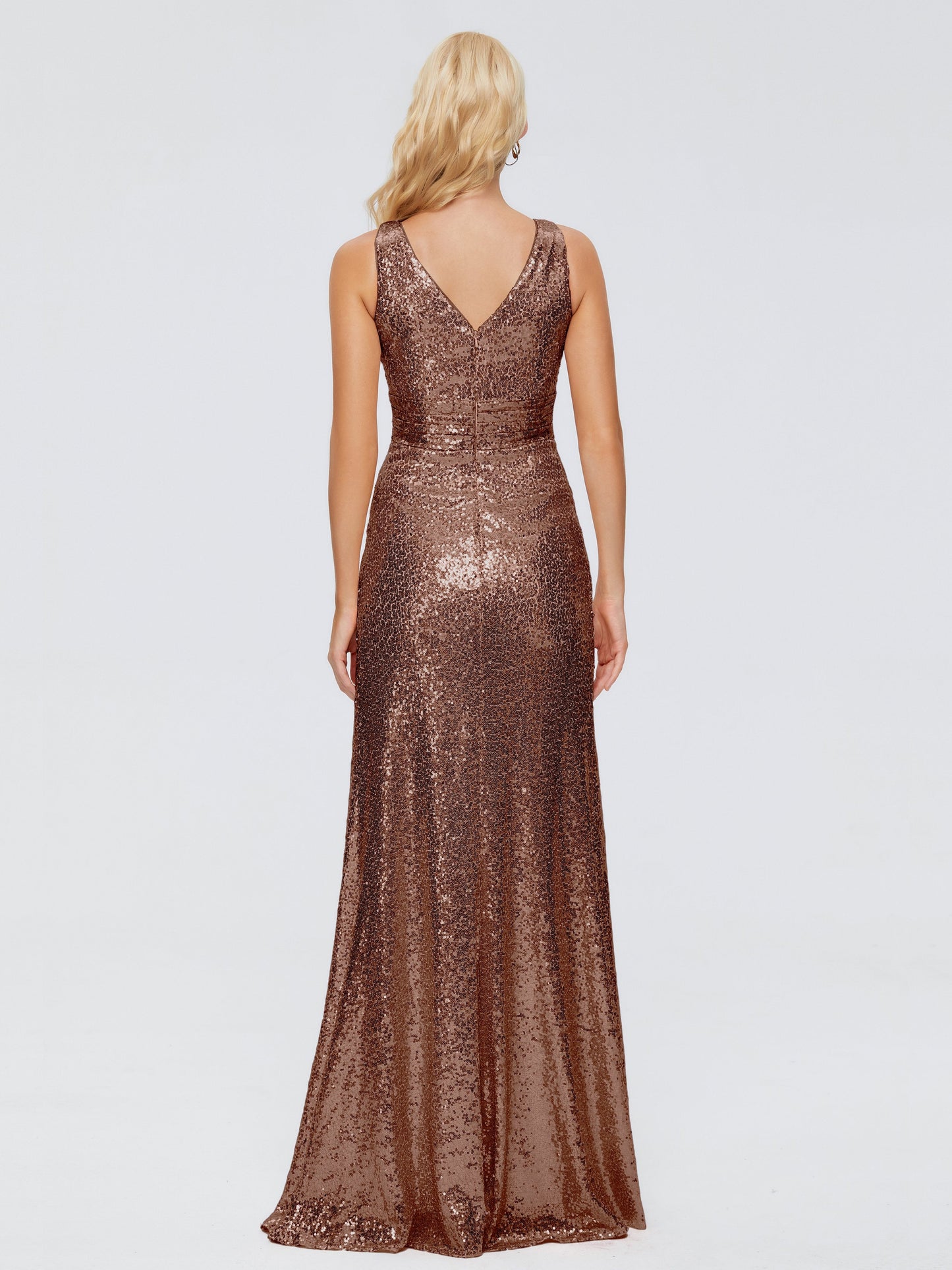 Alyssa Straps V-back Sequins Bridesmaid Dress