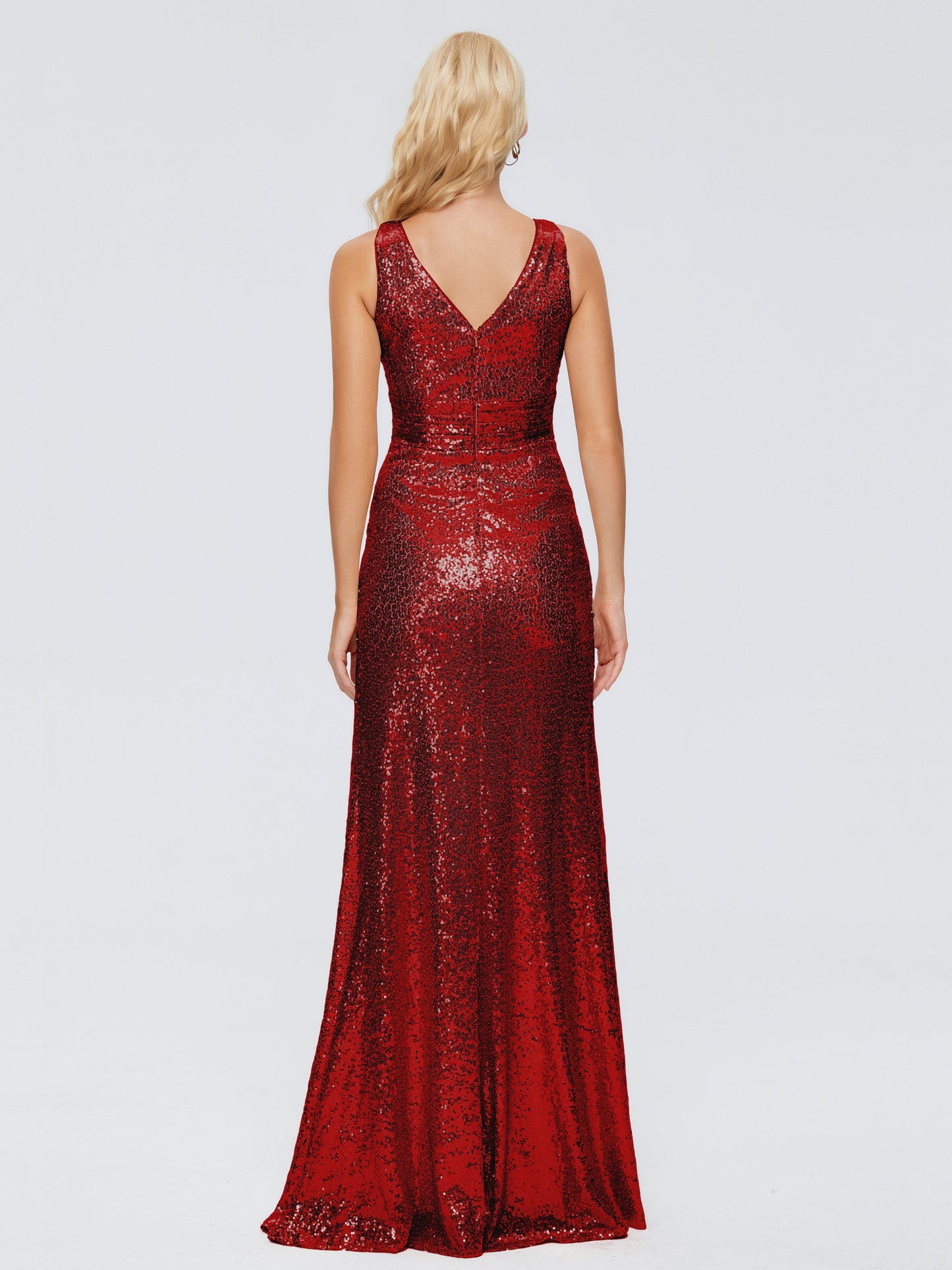 Alyssa Straps V-back Sequins Bridesmaid Dress