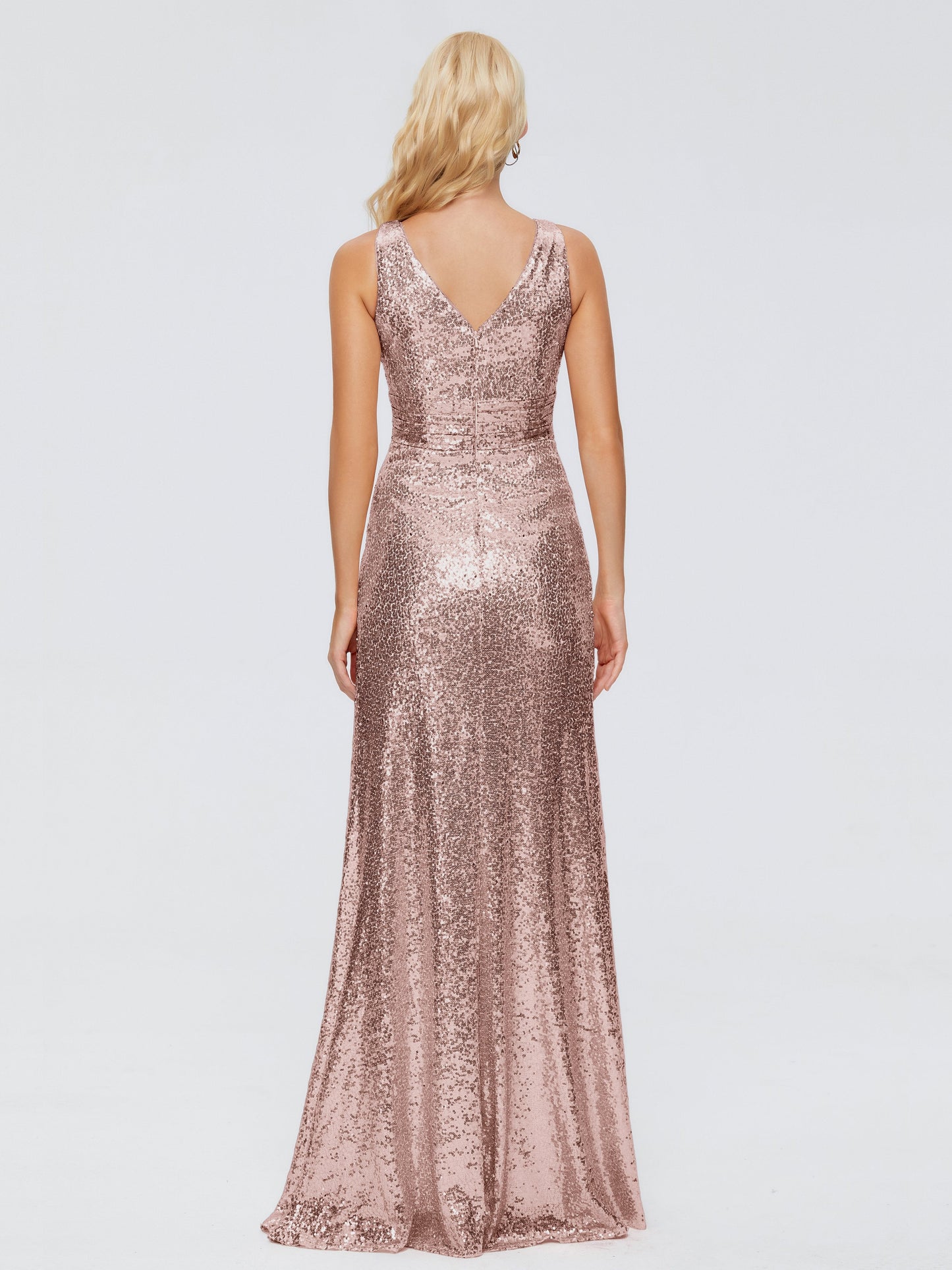 Alyssa Straps V-back Sequins Bridesmaid Dress