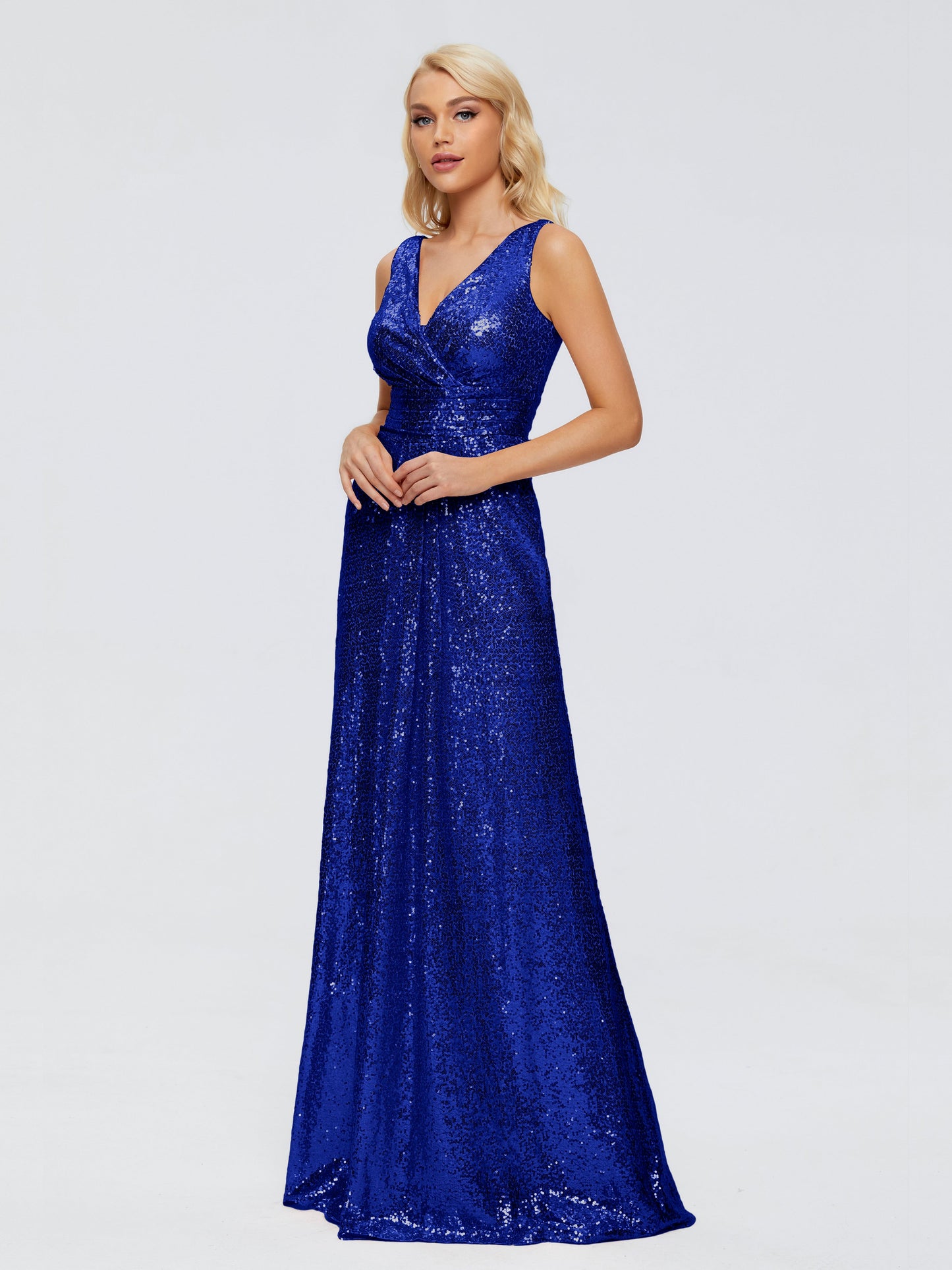 Alyssa Straps V-back Sequins Bridesmaid Dress