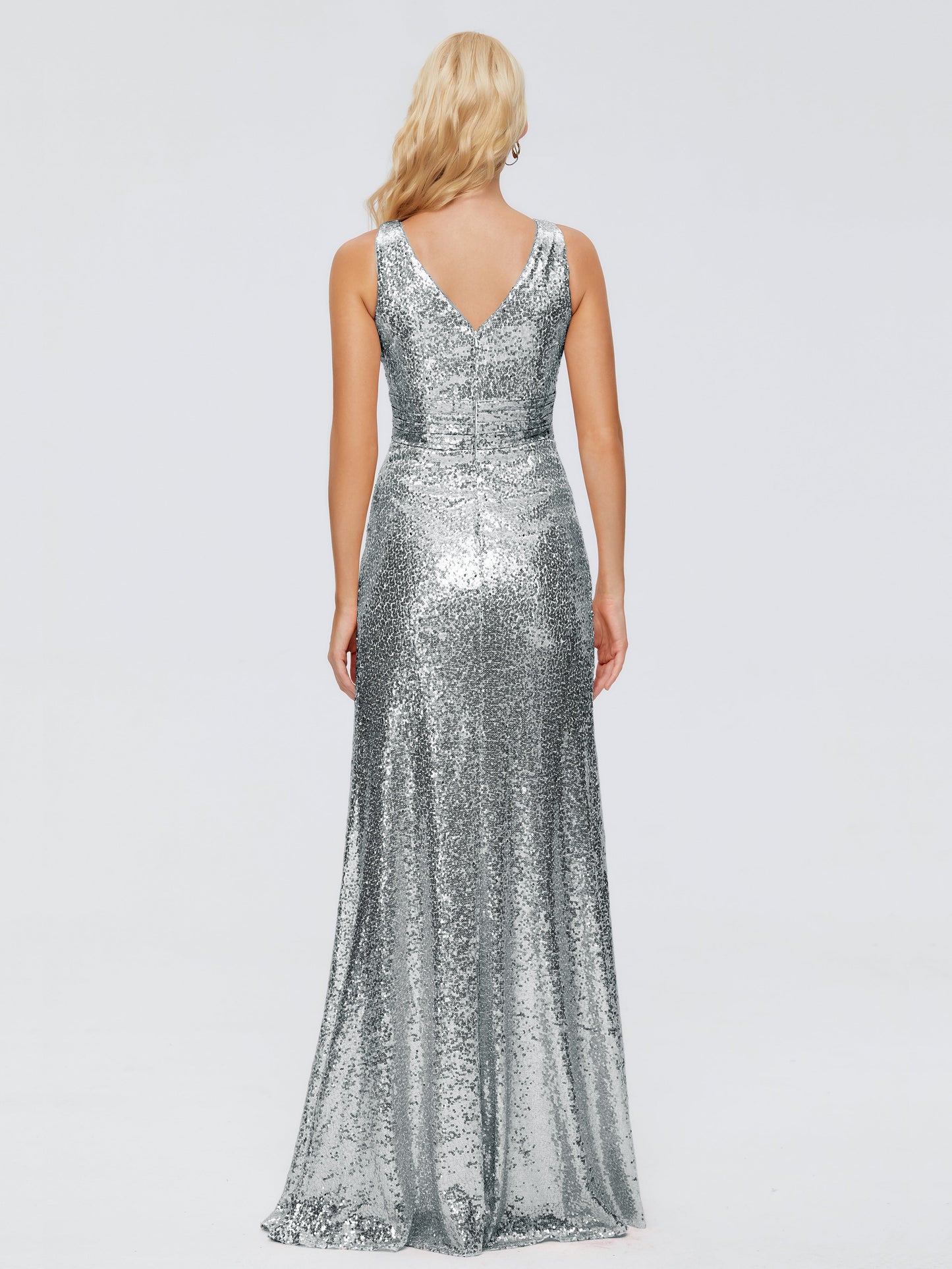 Alyssa Straps V-back Sequins Bridesmaid Dress