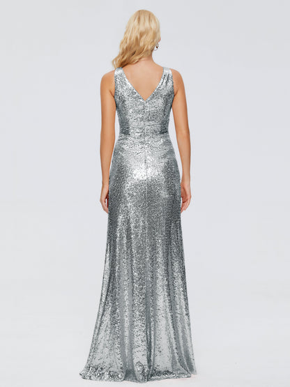 Alyssa Straps V-back Sequins Bridesmaid Dress
