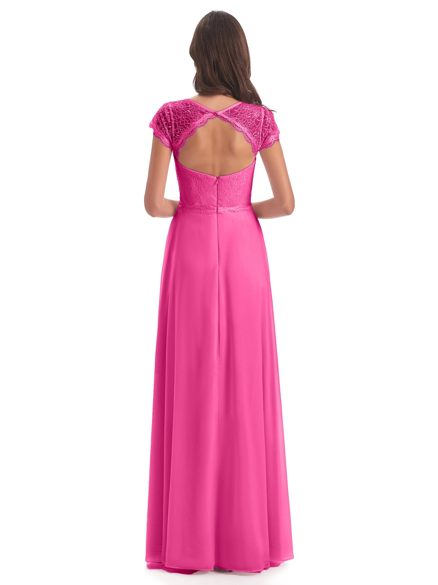 Amelia Sheatch Cap Sleeves Lace Bridesmaid Dresses