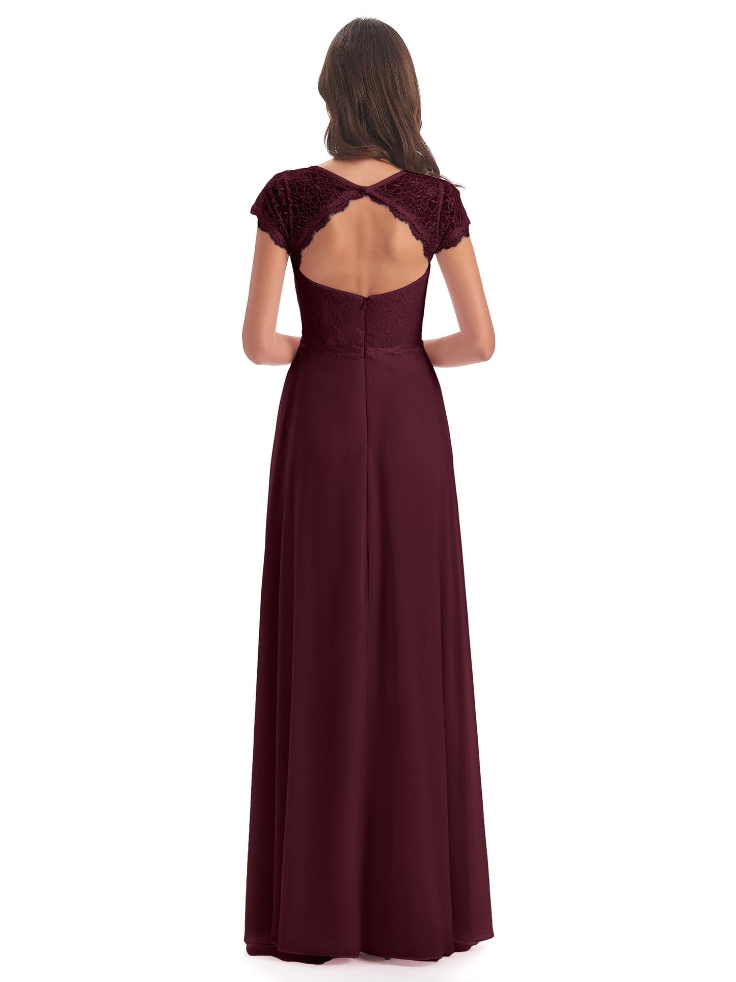 Amelia Sheatch Cap Sleeves Lace Bridesmaid Dresses