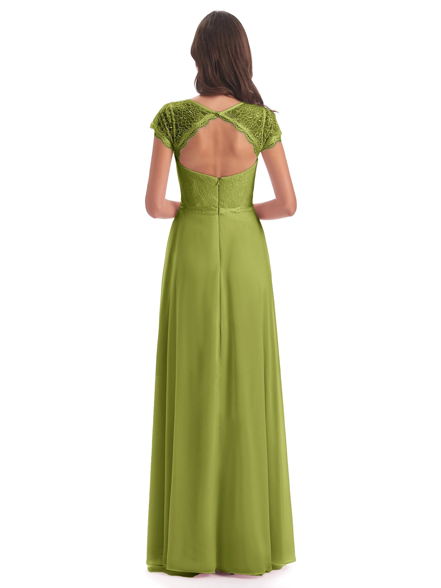 Amelia Sheatch Cap Sleeves Lace Bridesmaid Dresses