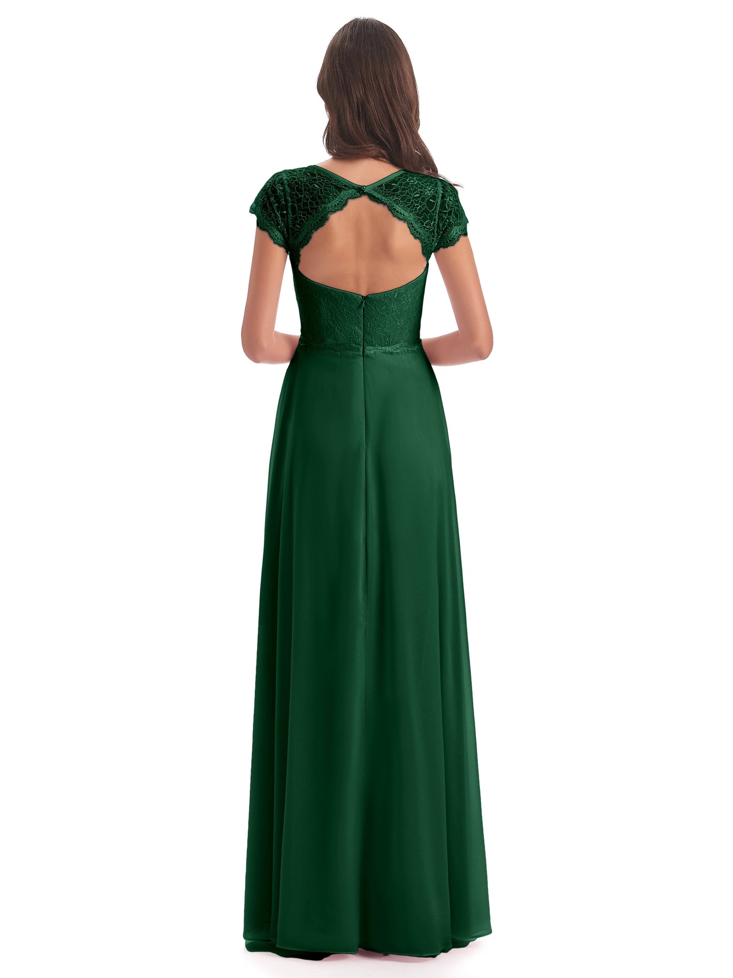 Amelia Sheatch Cap Sleeves Lace Bridesmaid Dresses