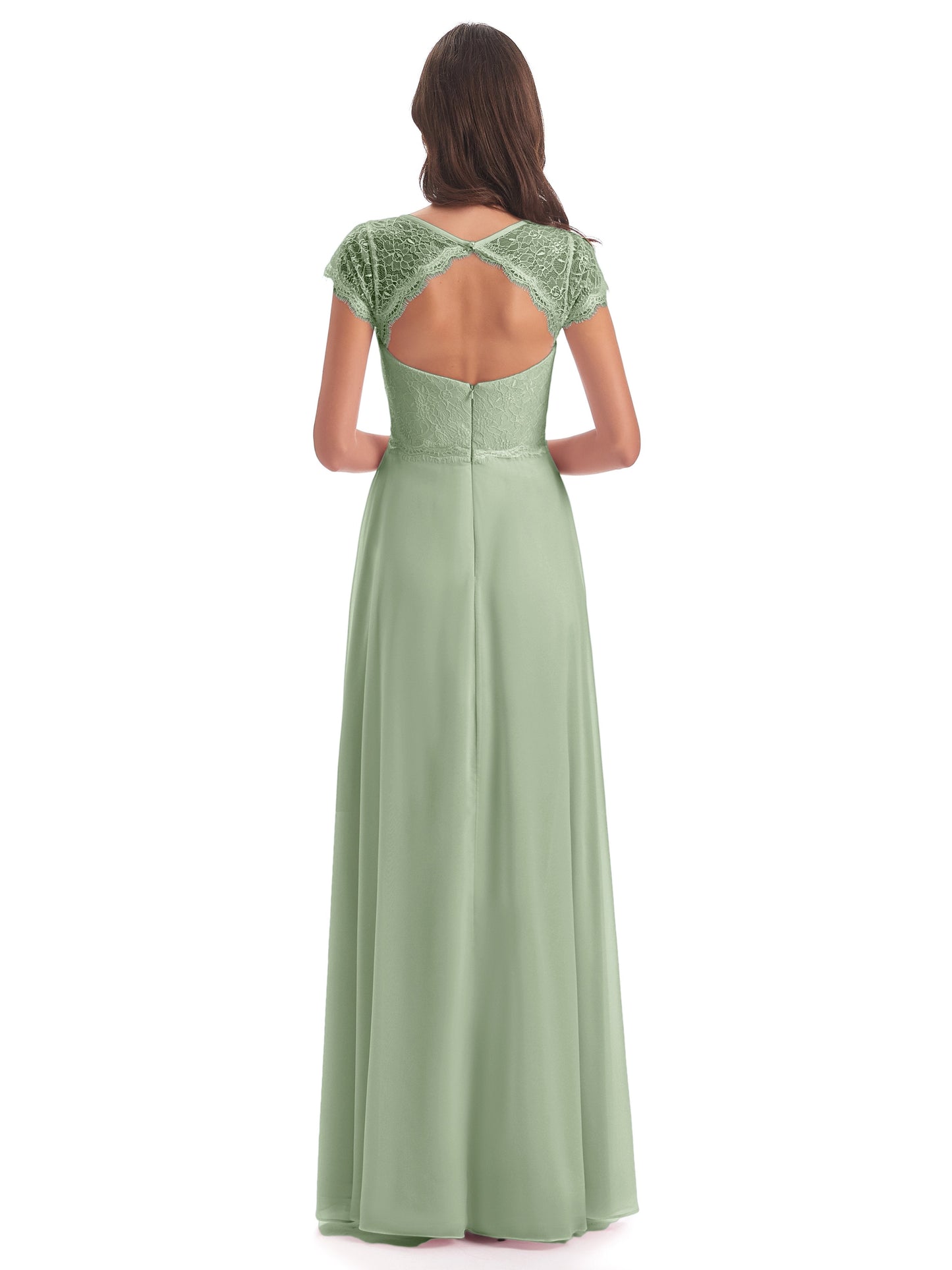 Amelia Sheatch Cap Sleeves Lace Bridesmaid Dresses